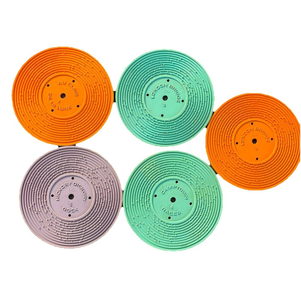5 Vintage 1984 Fisher Price Replacement Records for Music Box Record Player